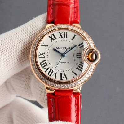 Cartier 18K Gold 28/33/36 MM for Your Choice Imported Movement Watch